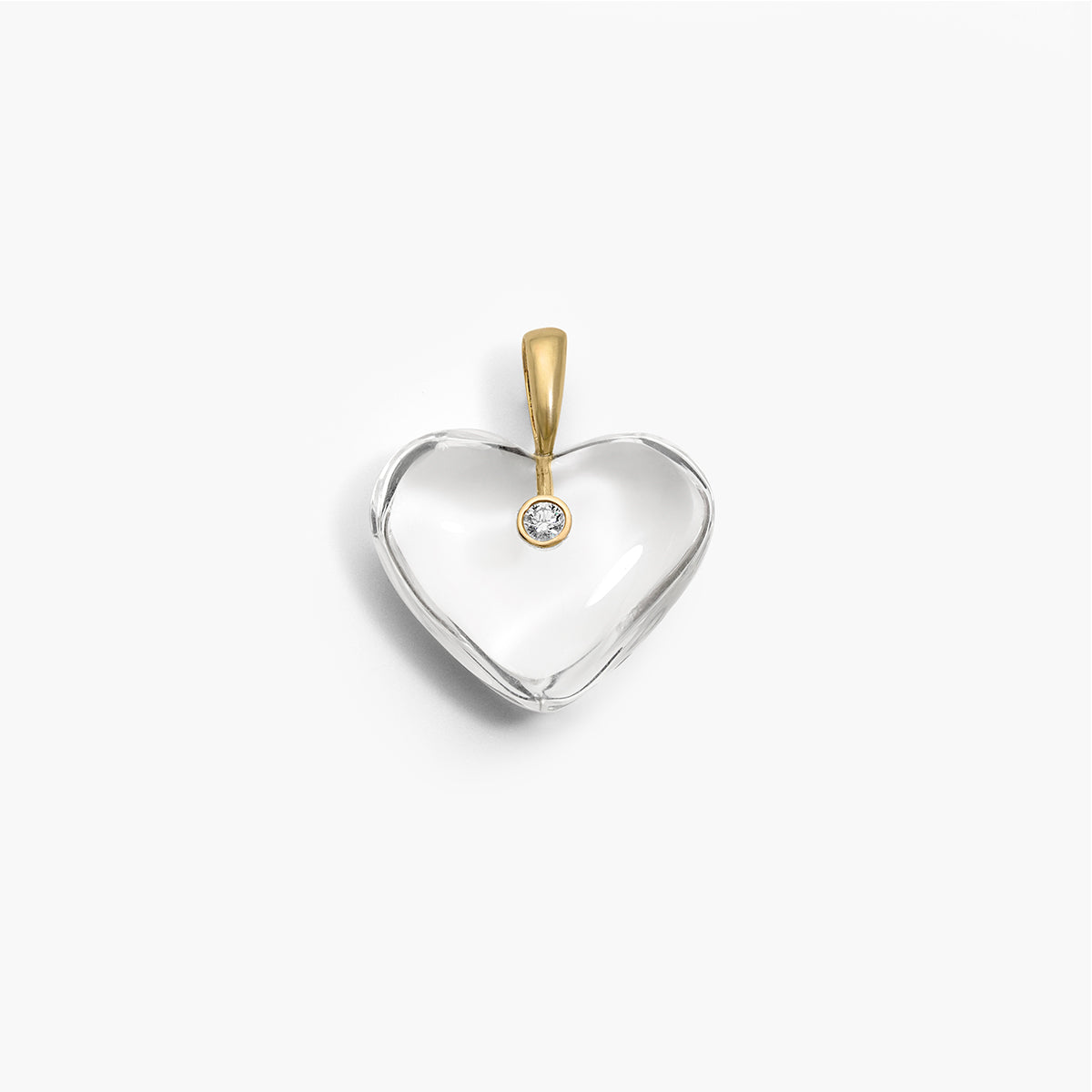 *AS Crop 2nd photo / Price - Rock Crystal Heart Pendant