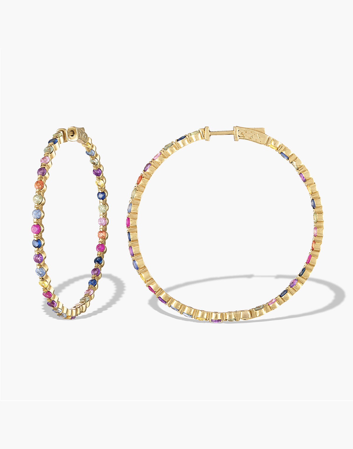 Candy Sapphire Hoops - Large