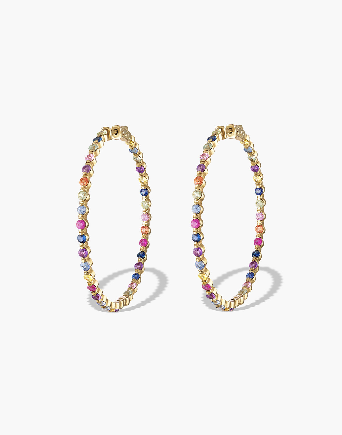 Candy Sapphire Hoops - Large