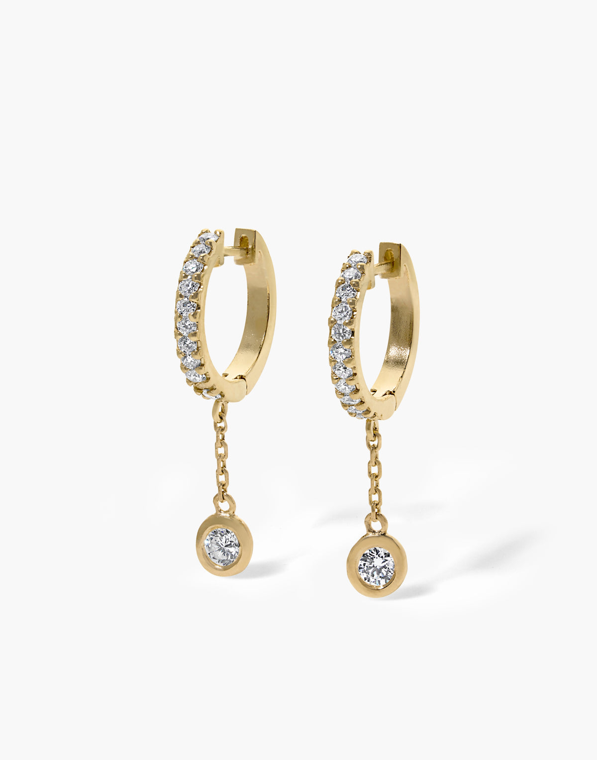 Diamond Huggies with Diamond drop