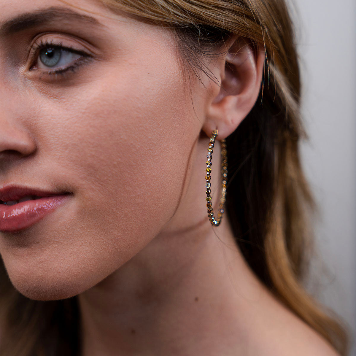 *AS Crop photo / Autumnal Diamond Hoops