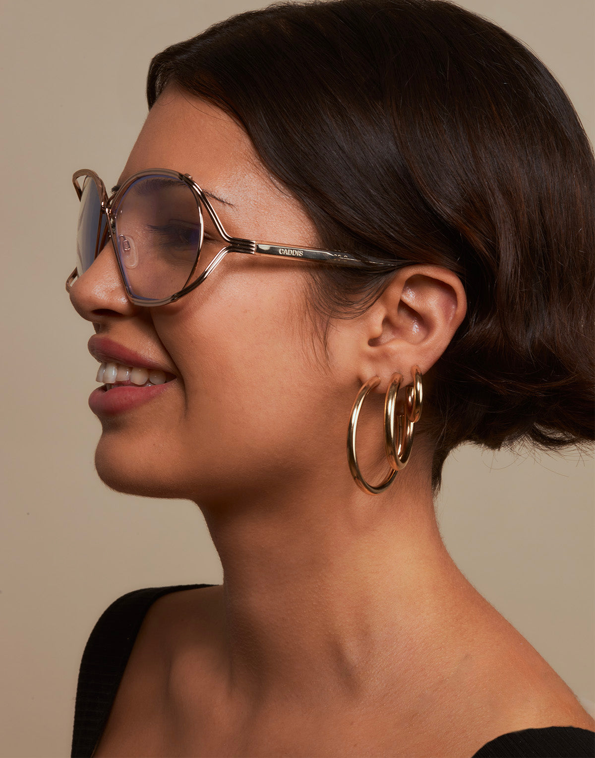 NLF - Have on Model/Use photo with 3 hoops - *AS Need photos and description* Baby Gold Hoops