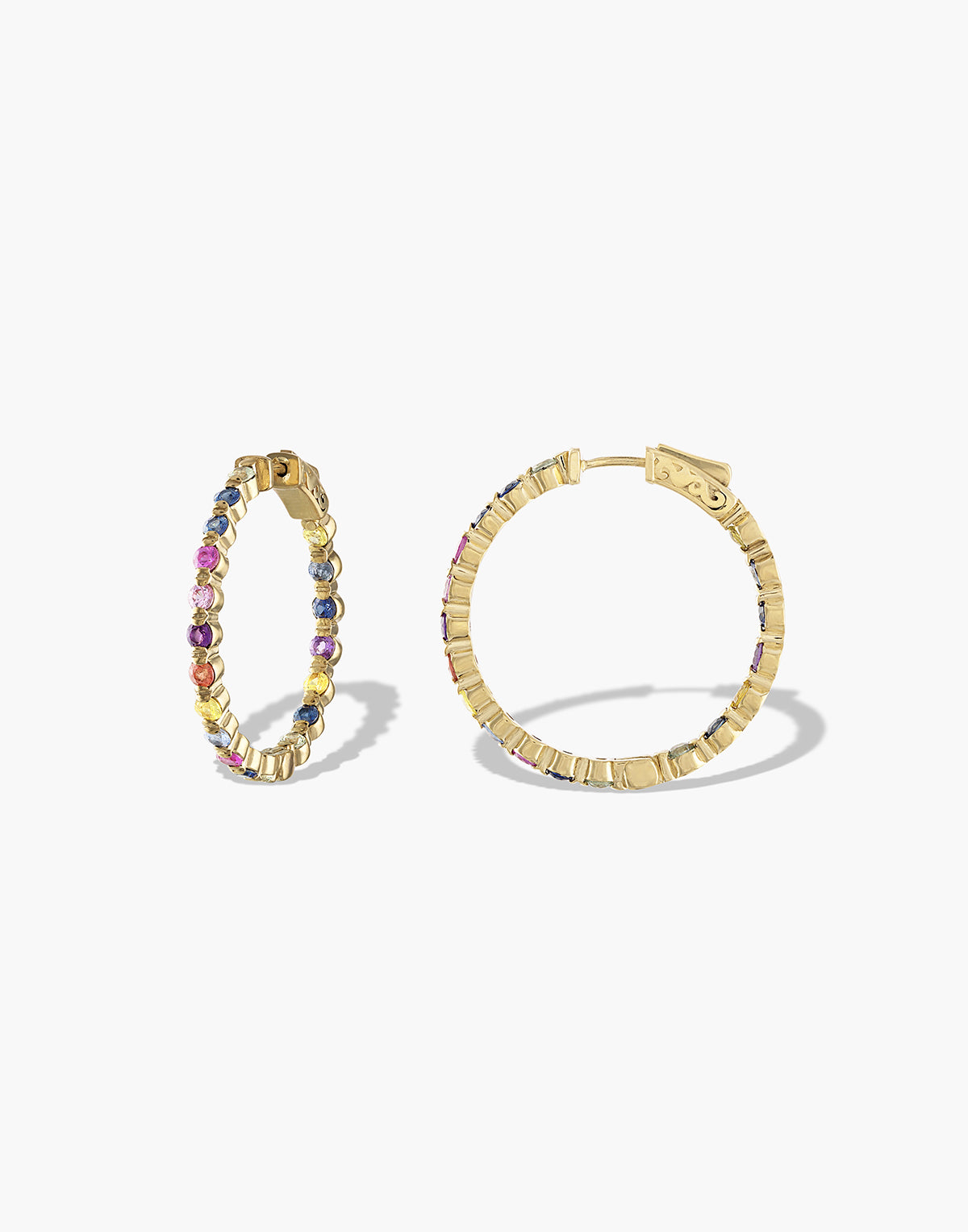 Candy Sapphire Hoops - Medium