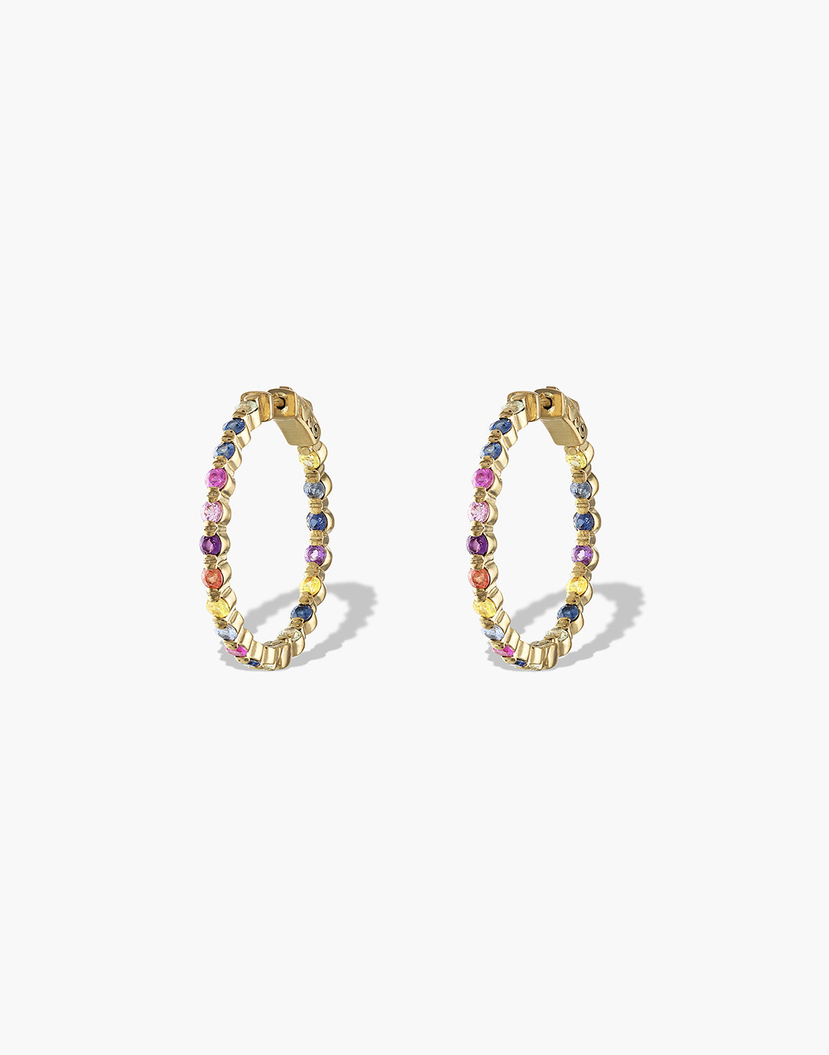 Candy Sapphire Hoops - Medium