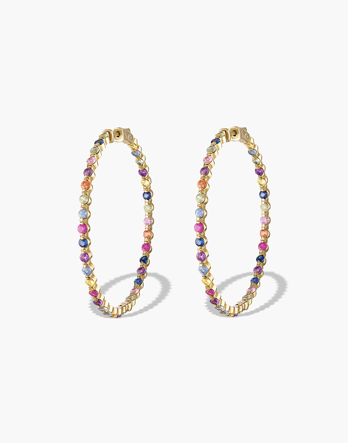 Candy Sapphire Hoops - Large