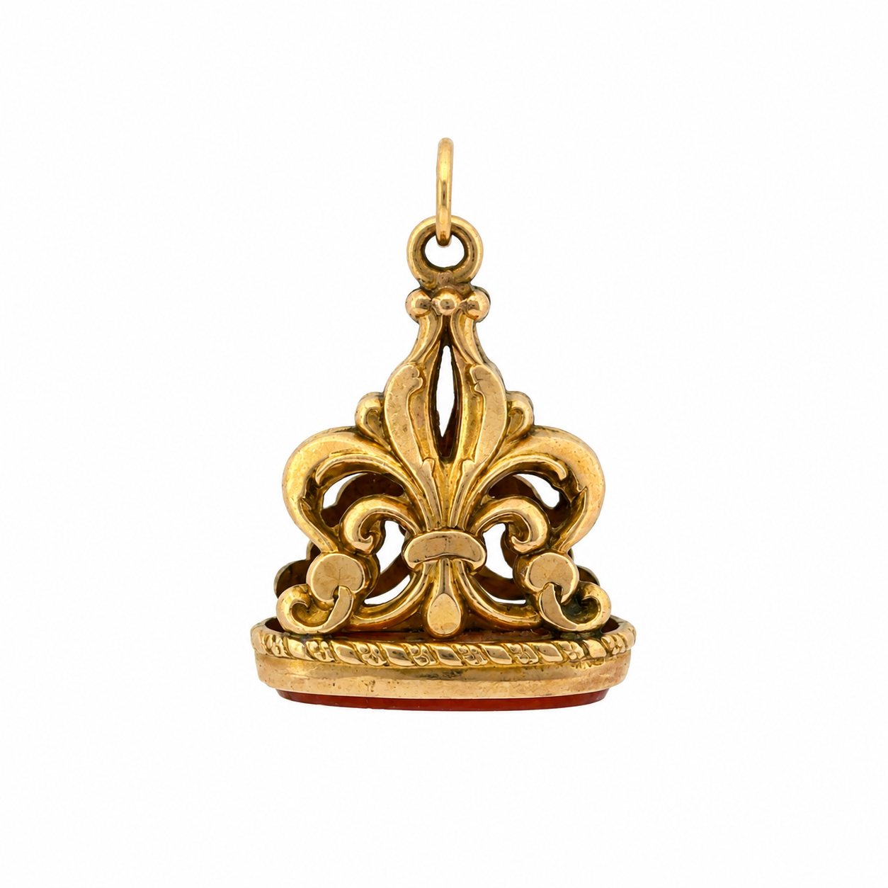 Vintage Gold Ornate Crown Pendant