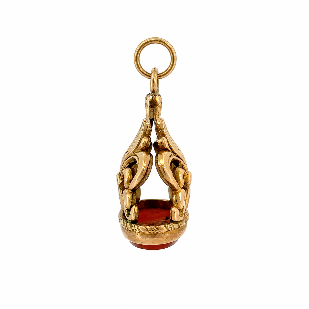 Vintage Gold Ornate Crown Pendant