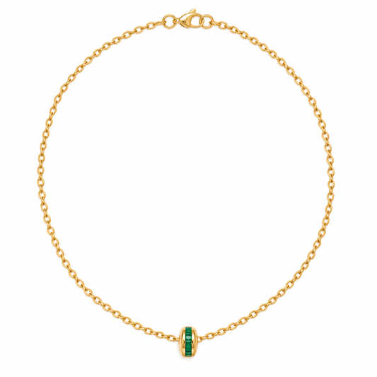 Emerald Channel Necklace