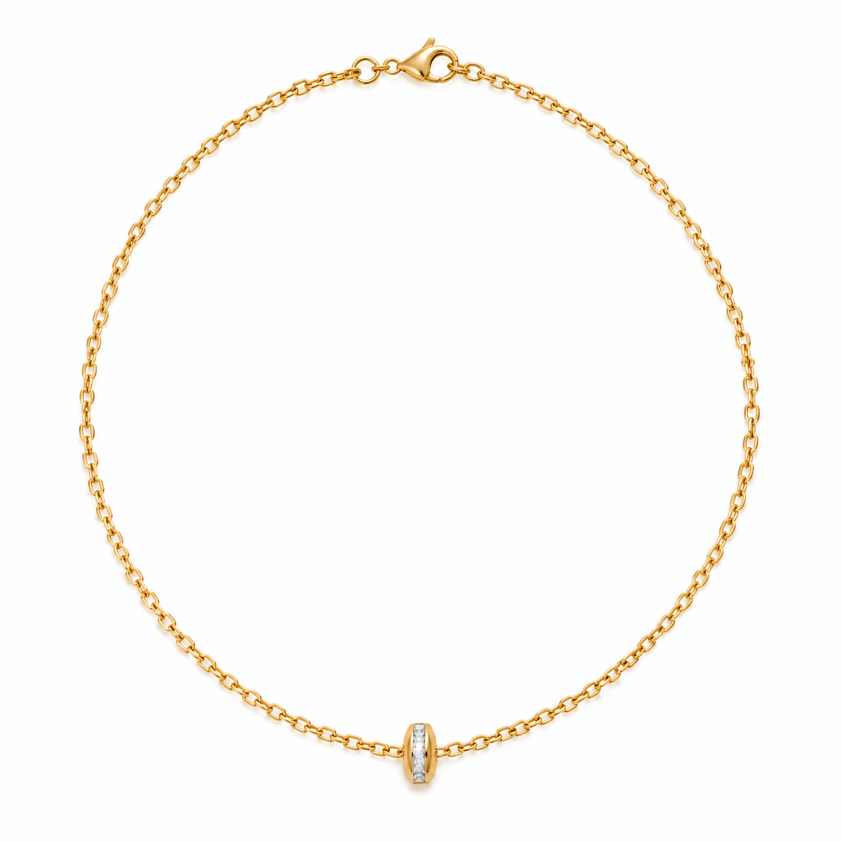 Diamond Channel Charmer Necklace