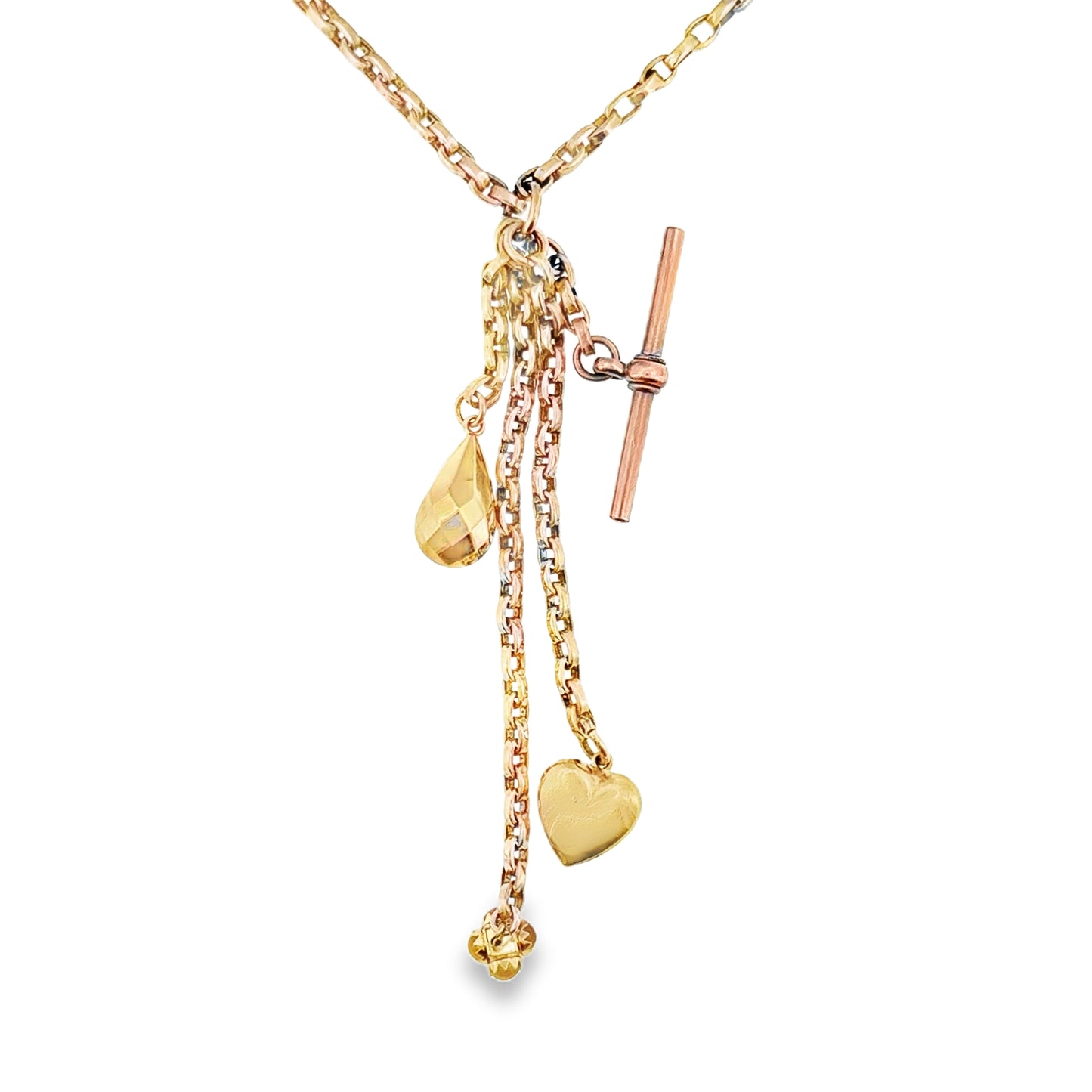 Triple Gold Tassel Necklace 12k